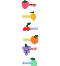 Meri Meri Hårspænder>Hårclips - 6-pak - 4 cm - Fruit