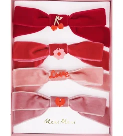 Meri Meri Hårspænder>Hårspænder - 4-pak - Velour - Sløjfer - 11,5 cm - Clip