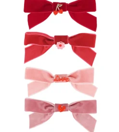 Meri Meri Hårspænder>Hårspænder - 4-pak - Velour - Sløjfer - 11,5 cm - Clip