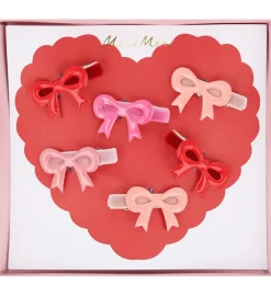 Meri Meri Hårspænder|Hårspænder - 6-pak - Emalje - Sløjfer - 4 cm - Clips