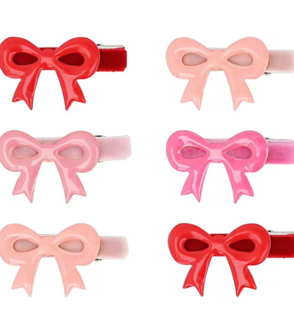 Meri Meri Hårspænder|Hårspænder - 6-pak - Emalje - Sløjfer - 4 cm - Clips