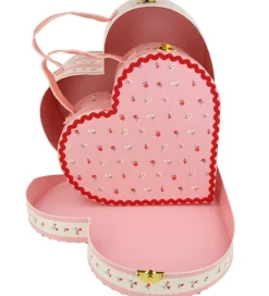 Børn Meri Meri Bokse Og Kasser|Opbevaring>Kuffert - Hjerte - 2-pak - 21/26 cm - Vintage Heart -