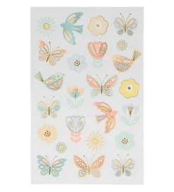 Meri Meri Sminke|Tatoveringer - Birds & Butterflies Tattoo Sheet