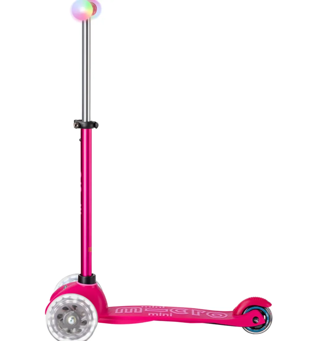 Micro Løbehjul|Løbehjul>Løbehjul - Mini2grow Deluxe Magic LED - Pink