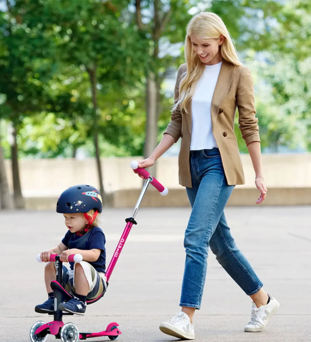 Micro Løbehjul|Løbehjul>Løbehjul - Mini2grow Deluxe Magic LED - Pink