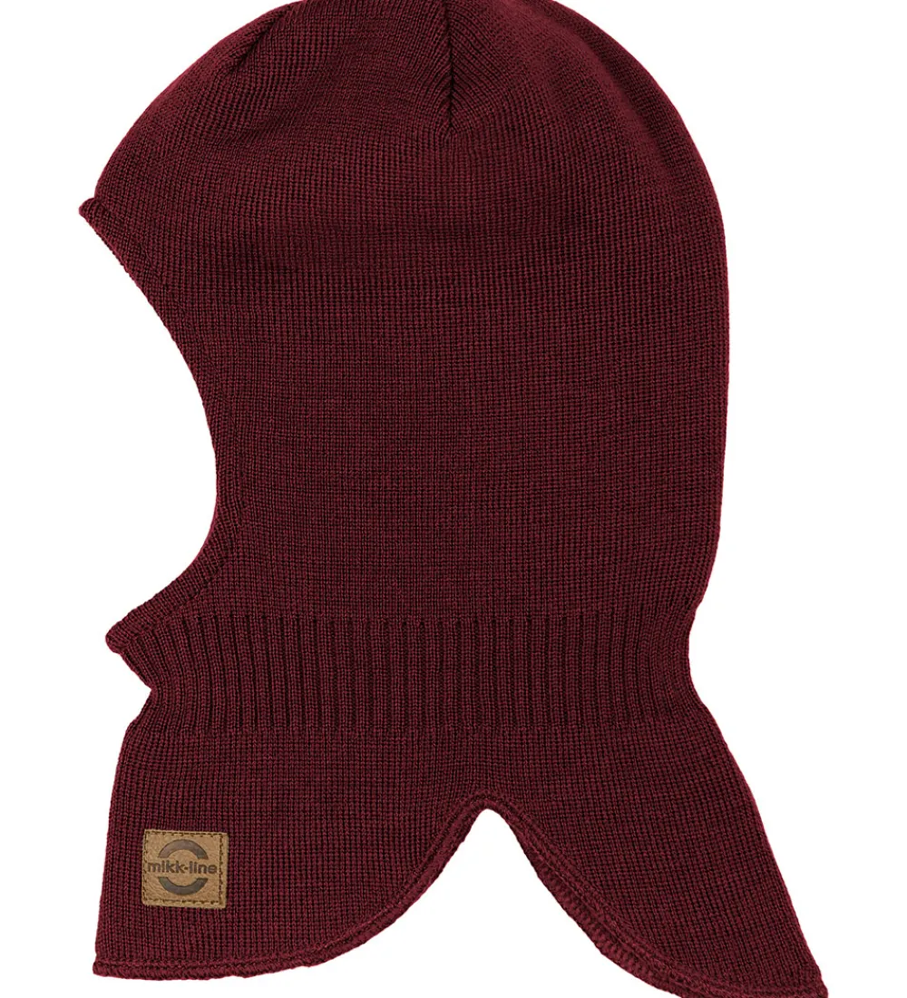 Børn Mikk-Line Elefanthuer>Elefanthue - Strik - Uld/Akryl - 2-lags - Rum Raisin