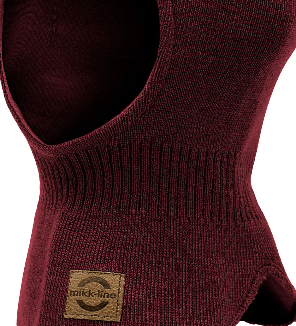 Børn Mikk-Line Elefanthuer>Elefanthue - Strik - Uld/Akryl - 2-lags - Rum Raisin