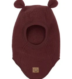 Børn Mikk-Line Elefanthuer|Elefanthue - Uld - 1-lags - Rum Raisin m. Ører