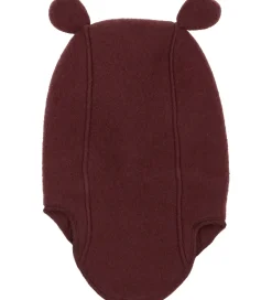 Børn Mikk-Line Elefanthuer|Elefanthue - Uld - 1-lags - Rum Raisin m. Ører