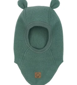 Børn Mikk-Line Elefanthuer|Elefanthue - Uld - 1-lags - Balsam Green m. Ører