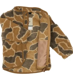 Børn Mikk-Line Fleece|Fleecejakke - Burlwood m. Camouflage