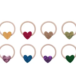 Mimi & Lula Hårpynt|Hårelastikker|Hårelastikker - 8-pak - Mini Jazzy Heart Dancing Que