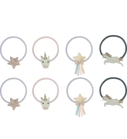 Mimi & Lula Hårelastikker>Hårelastikker - 8-pak - Unicorn Little Prince