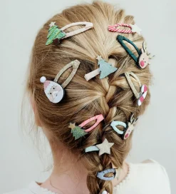 Mimi & Lula Hårspænder|Hårpynt|Hårklips - 8-pak - Mini Santa Christmas