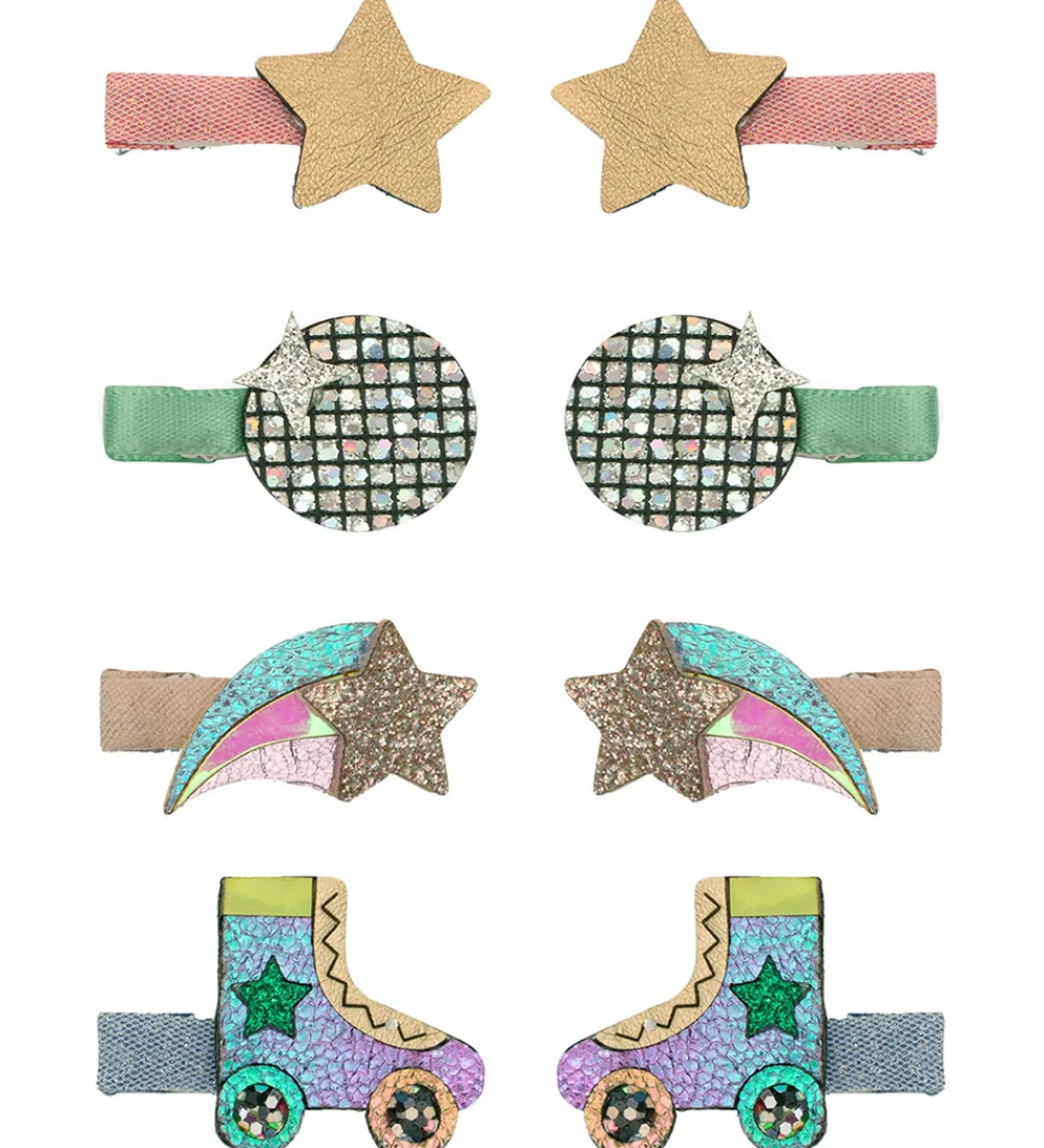 Mimi & Lula Hårspænder|Hårpynt|Hårklips - 8-pak - 3 cm - Mini Disco Diva Dancing Qu
