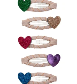 Mimi & Lula Hårspænder>Hårspænder - 5-pak - 4 cm - Mini Jazzy Heart Dancing