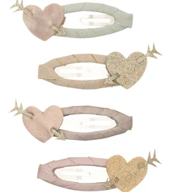 Mimi & Lula Hårspænder|Hårpynt|Hårspænder - 4-pak - 5 cm - Cupid Heart