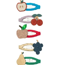 Mimi & Lula Hårspænder|Hårpynt|Hårspænder - 5-pak - 4 cm - Mini Fruity Mushroom Vil