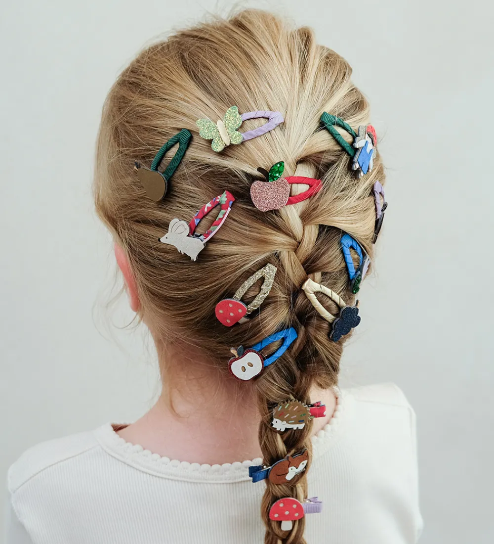 Mimi & Lula Hårspænder|Hårpynt|Hårspænder - 5-pak - 4 cm - Mini Fruity Mushroom Vil