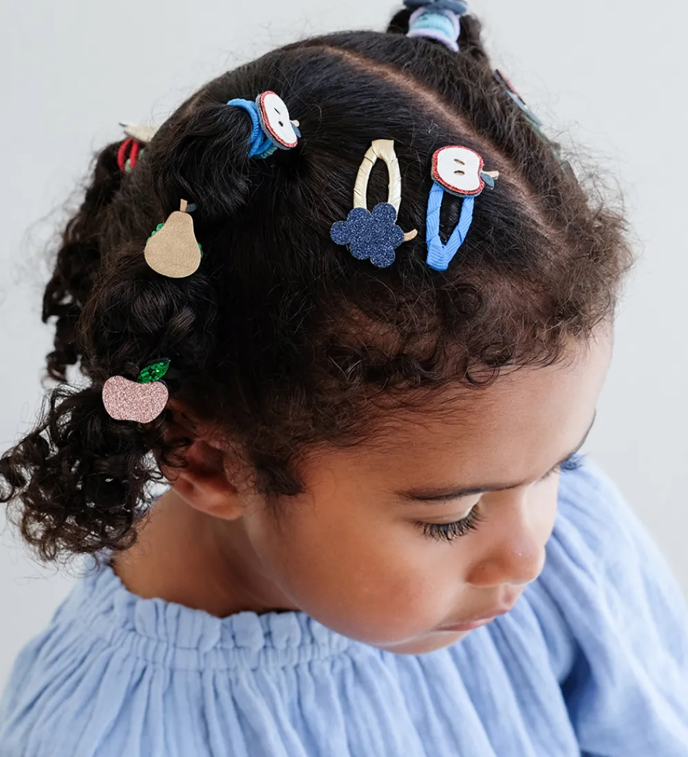 Mimi & Lula Hårspænder|Hårpynt|Hårspænder - 5-pak - 4 cm - Mini Fruity Mushroom Vil