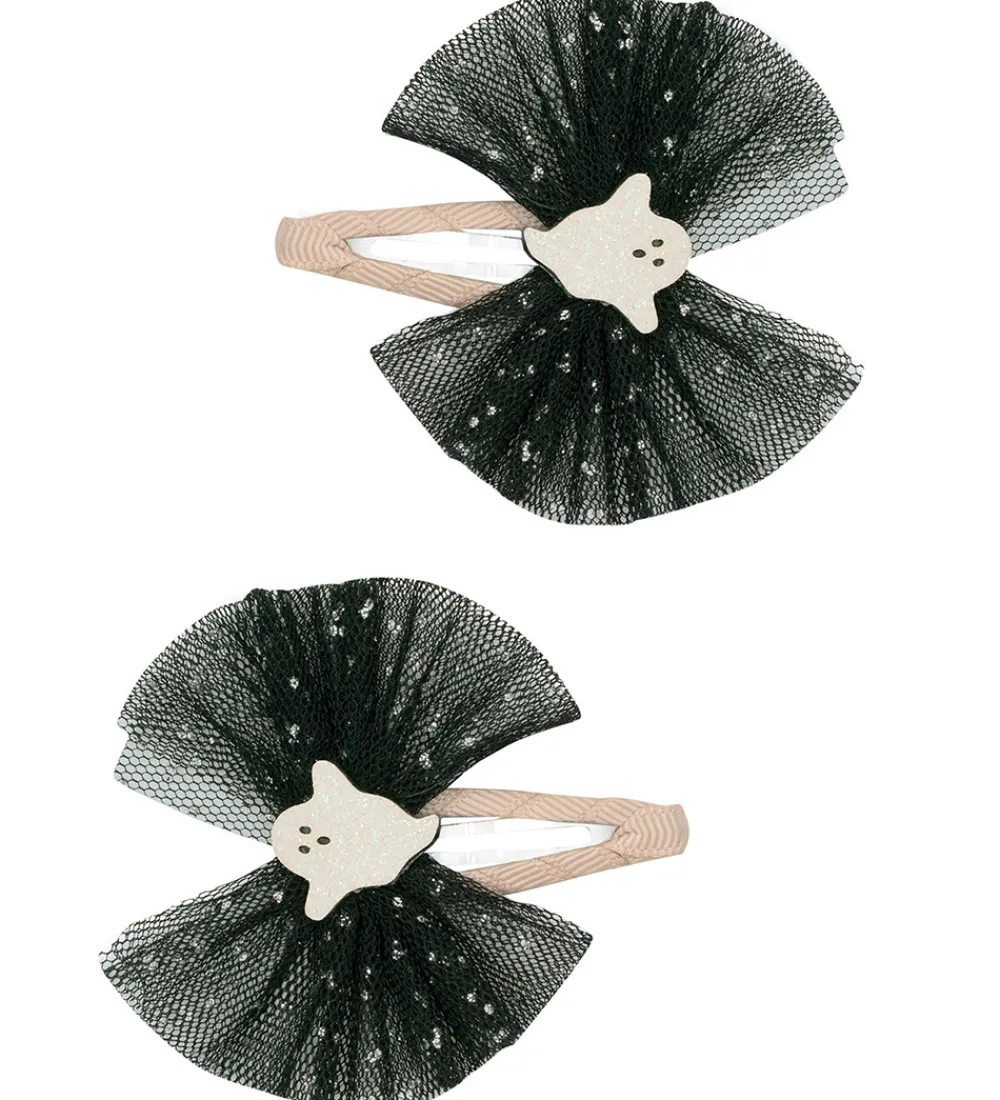 Mimi & Lula Halloween|Hårspænder|Hårspænder - 2-pak - 5 cm - Ghost Tulle Halloween