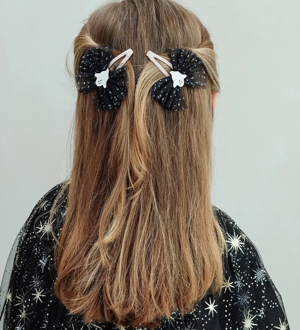 Mimi & Lula Halloween|Hårspænder|Hårspænder - 2-pak - 5 cm - Ghost Tulle Halloween