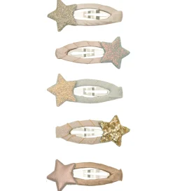 Mimi & Lula Hårspænder|Hårpynt|Hårspænder - 5-pak - 4 cm - Mini Stellina Shimmer En
