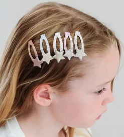 Mimi & Lula Hårspænder|Hårpynt|Hårspænder - 5-pak - 4 cm - Mini Stellina Shimmer En