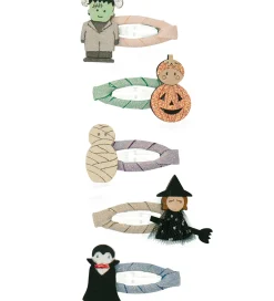 Mimi & Lula Halloween|Hårspænder>Hårspænder - 5-pak - 4 cm - Mini Monster
