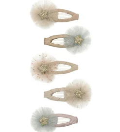 Mimi & Lula Hårpynt|Hårspænder>Hårspænder - 5-pak - 4 cm - Mini Tulle Enchanted