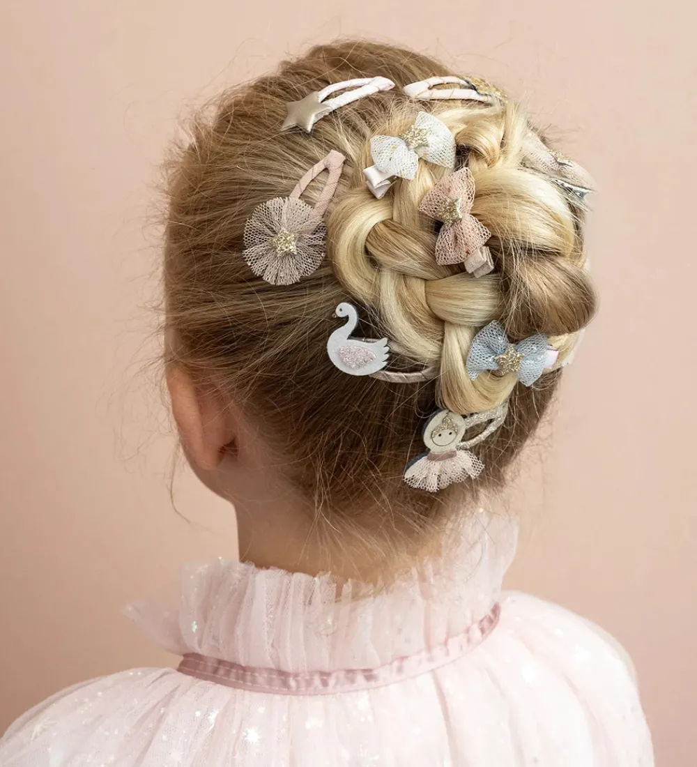 Mimi & Lula Hårpynt|Hårspænder>Hårspænder - 5-pak - 4 cm - Mini Tulle Enchanted