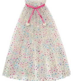 Mimi & Lula Udklædningstøj>Kappe - Tyl - Beige Rainbow Hearts