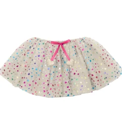 Mimi & Lula Udklædningstøj|Tylskørt - Beige Rainbow Hearts