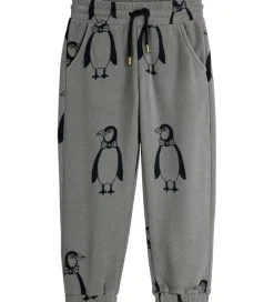 Børn Mini Rodini Fleece>Fleecebukser - Penguin - Grå