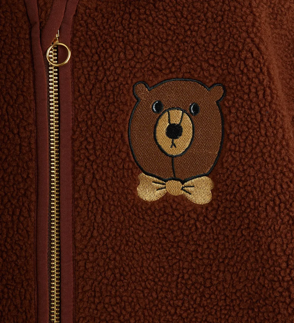 Børn Mini Rodini Fleece>Fleecejakke - Bear - Brun