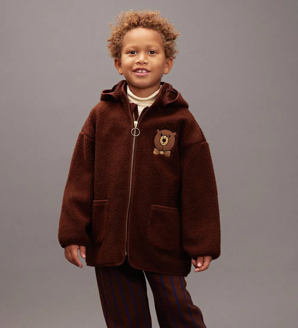 Børn Mini Rodini Fleece>Fleecejakke - Bear - Brun