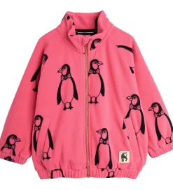 Børn Mini Rodini Fleece|Fleecejakke - Penguin - Pink