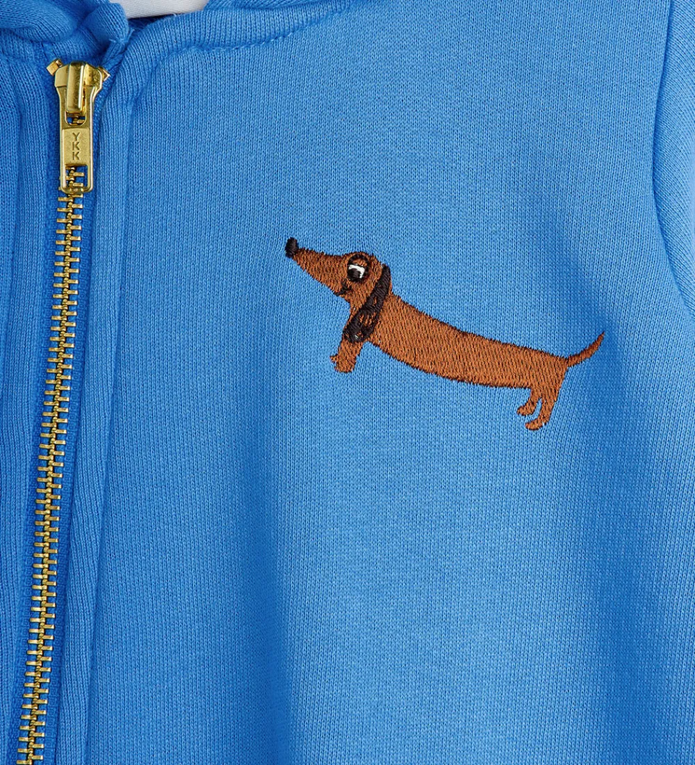 Børn Mini Rodini Heldragter>Heldragt - Dog - Baby Onesie - Blå