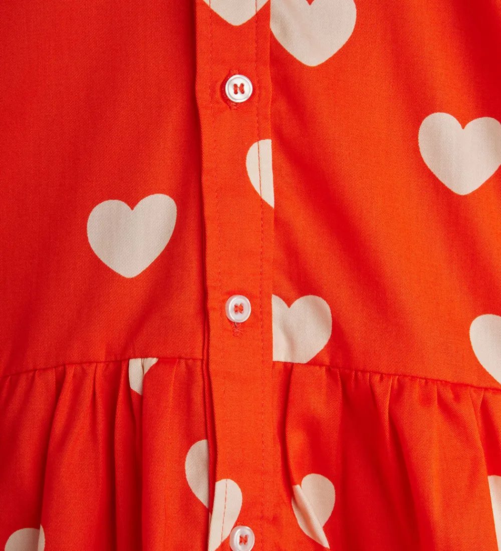 Børn Mini Rodini Kjoler>Kjole - Hearts - Rød