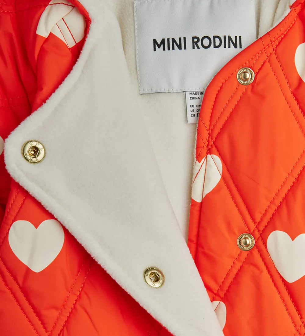 Mini Rodini Sovetid|Køreposer|Kørepose - Quilted - Hearts - 80 cm - Rød