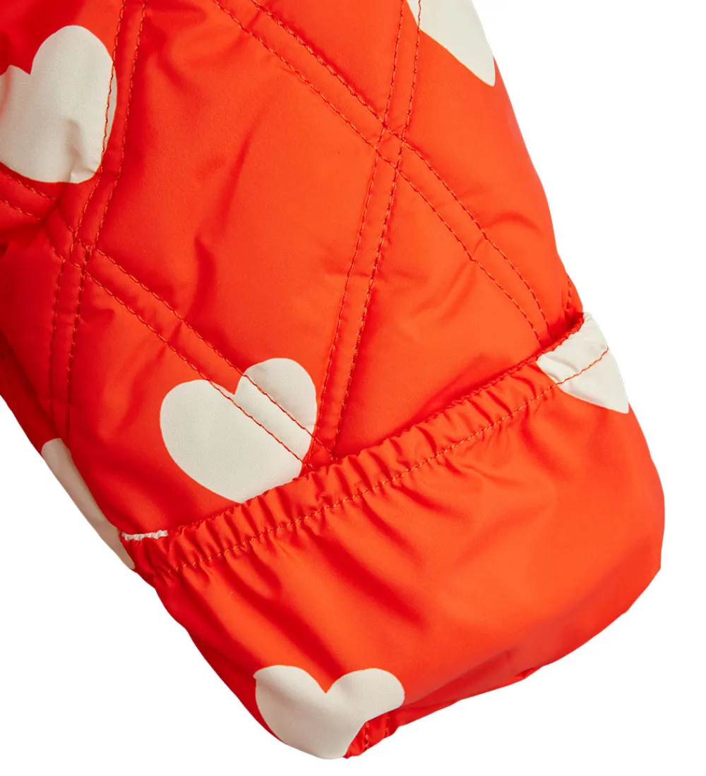 Mini Rodini Sovetid|Køreposer|Kørepose - Quilted - Hearts - 80 cm - Rød