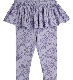 Børn Mini Rodini Leggings>Leggings - Leopard - AOP - Purple