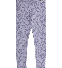 Børn Mini Rodini Leggings>Leggings - Leopard - AOP - Purple