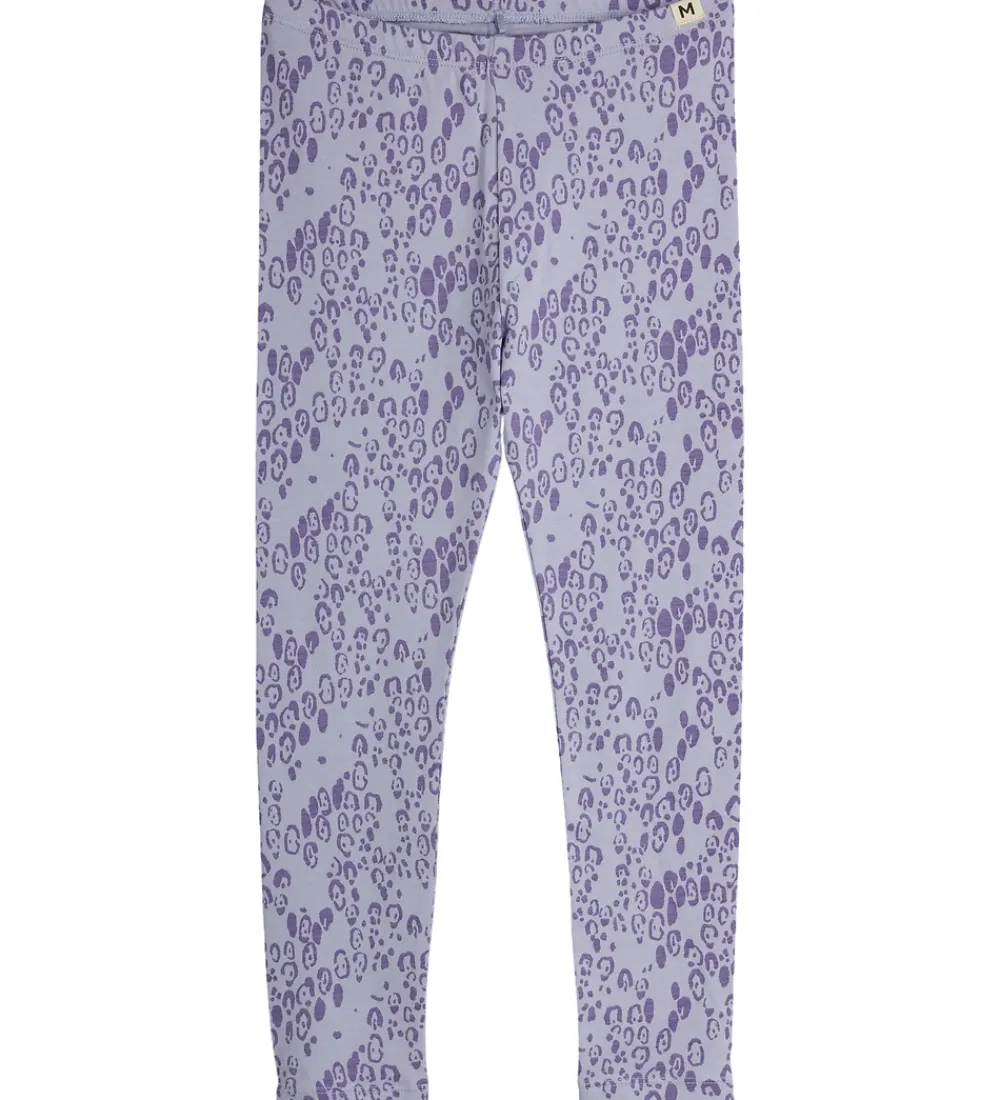 Børn Mini Rodini Leggings>Leggings - Leopard - AOP - Purple