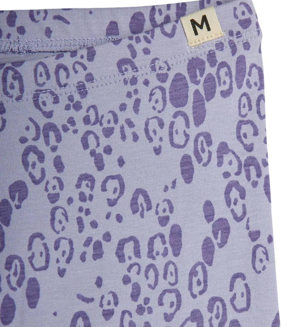 Børn Mini Rodini Leggings>Leggings - Leopard - AOP - Purple