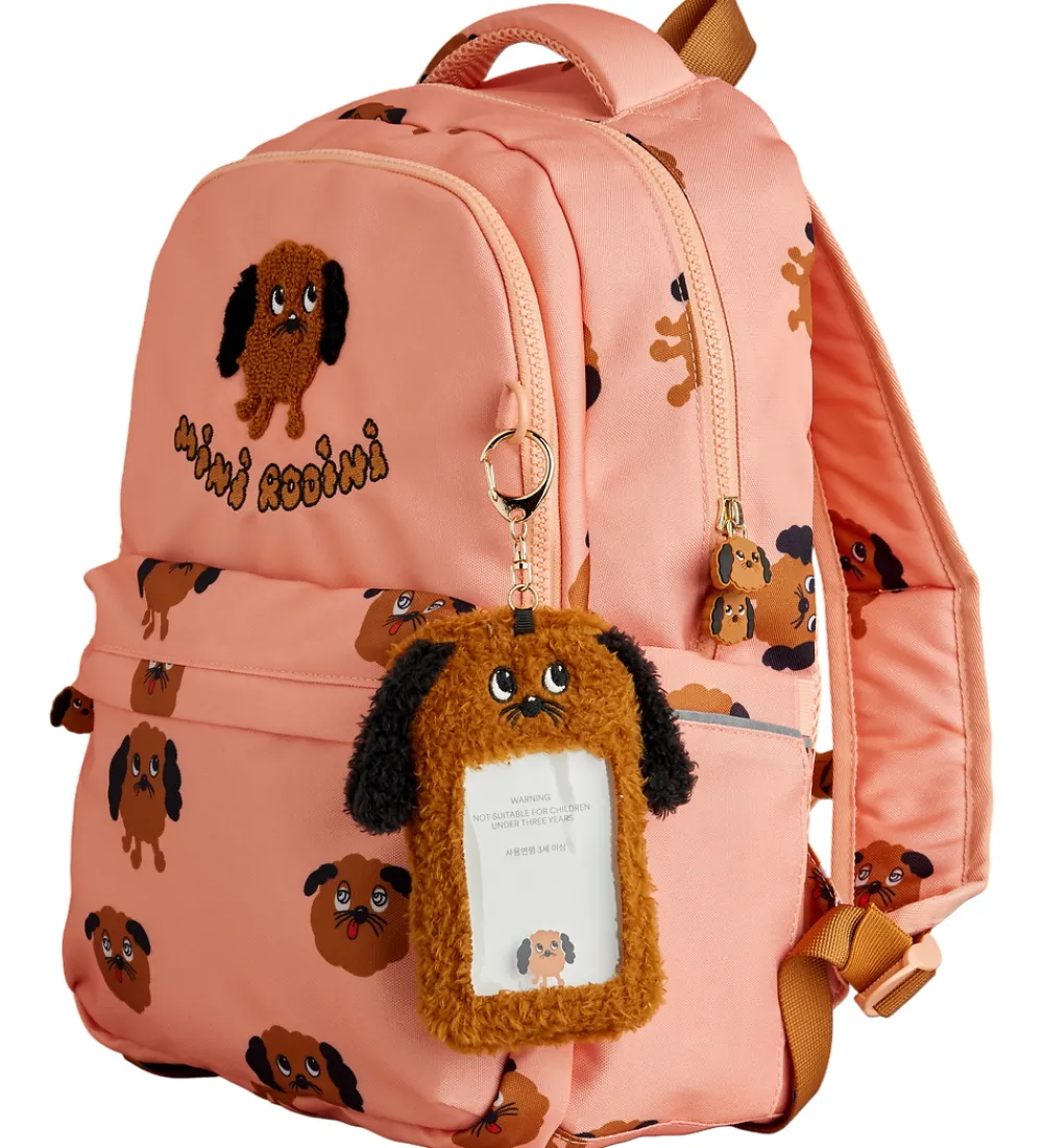 Mini Rodini Skoletasker|Skole|Skoletaske - Doggies - Pink