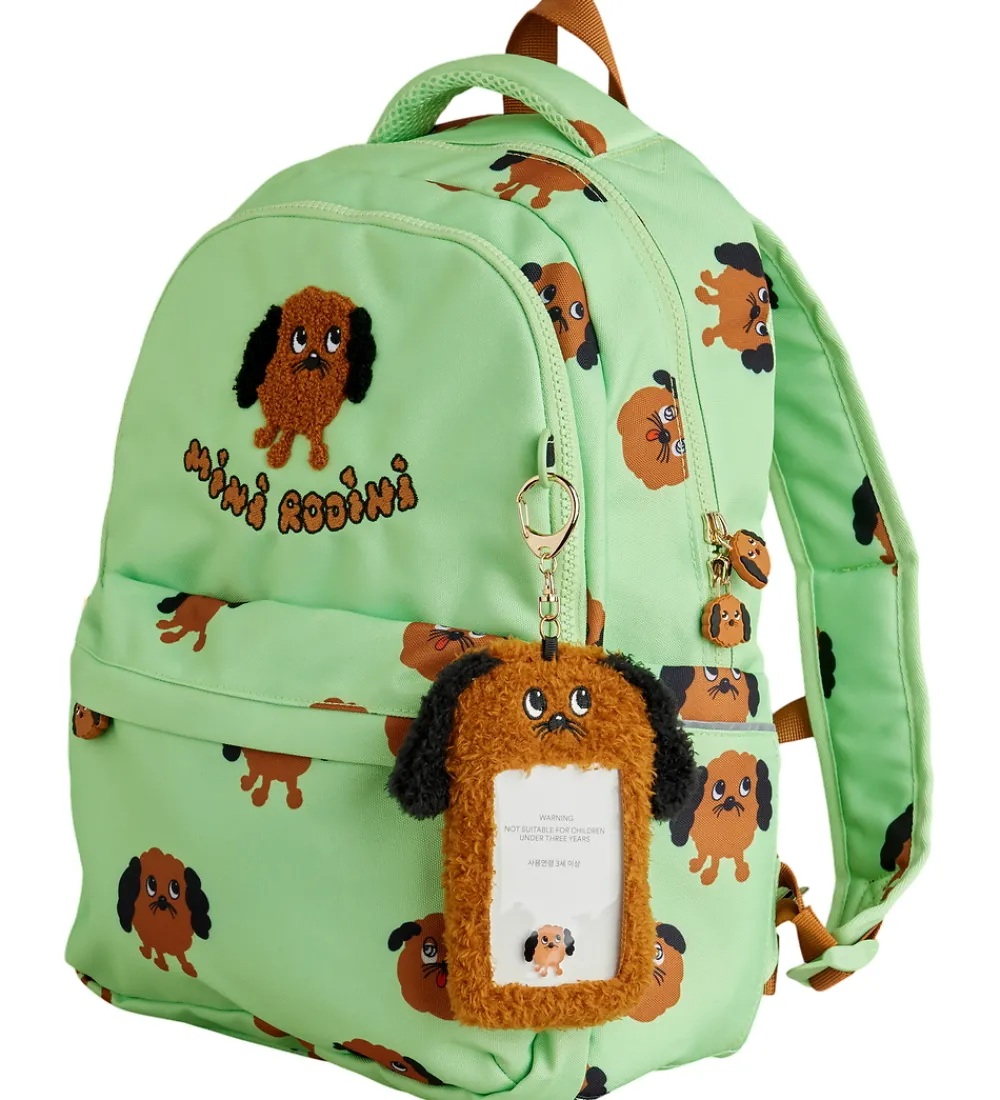 Mini Rodini Skoletasker|Skole|Skoletaske - Doggies - Grøn