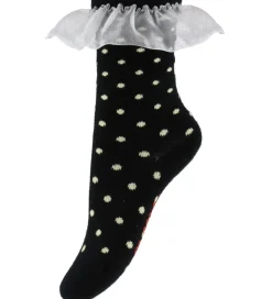 Børn Mini Rodini Strømper>Strømper - Polka Dot Frill - Sort