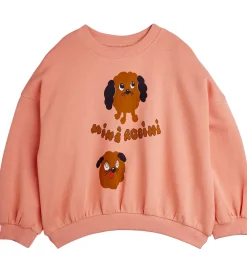 Børn Mini Rodini Sweatshirts|Sweatshirt - Doggies - Pink
