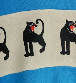 Børn Mini Rodini Sweatshirts|Sweatshirt - Panther - Blå